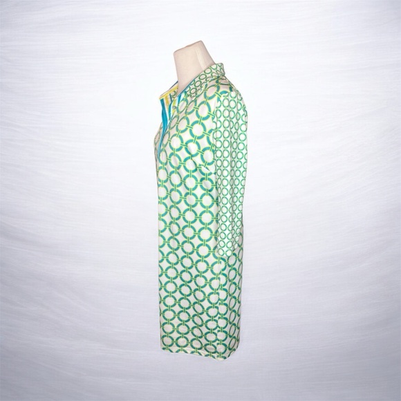 Gretchen Scott Geometric Mod Jersey Dress Green Size Large - Picture 5 of 8